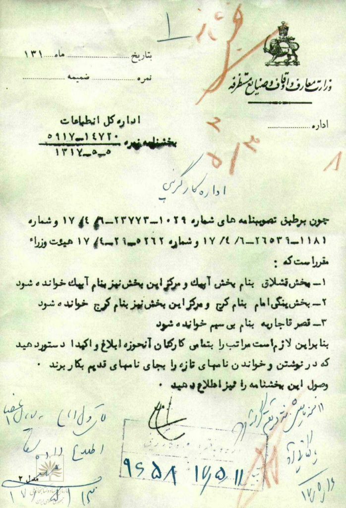 تاریخچه تغییر نام مناطق جغرافیایی ایران از۸۰سال قبل 1 bakhsh name - پایگاه اطلاع رسانی آژنگ
