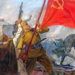 برافراشتن پرچم شوروی  بر فراز رایشستاگ در قالب یک نقاشی