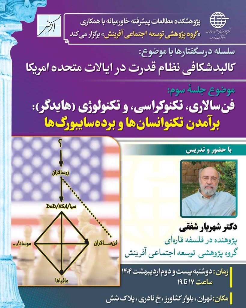 نشست فن سالاری تکنوکراسی و تکنولوژی (هایدگر) 1 فن سالاری - پایگاه اطلاع رسانی آژنگ