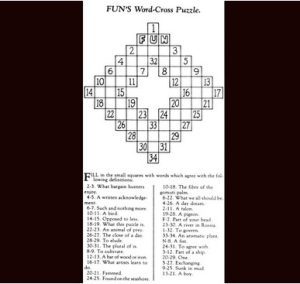 انتشار اولین جدول کلمات متقاطع مدرن
