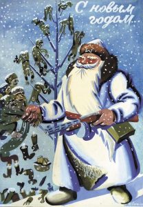 کارت تبریک سال نو شوروی در دوران جنگ جهانی دوم