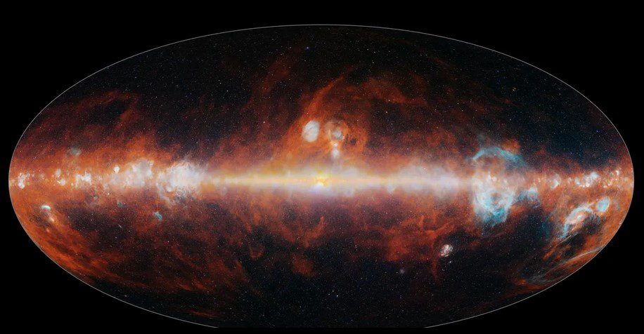 اولین نقشه از کل آسمان با ۱۰۲ رنگ مادون قرمز باورنکردنی 1 کهکشان - پایگاه اطلاع رسانی آژنگ